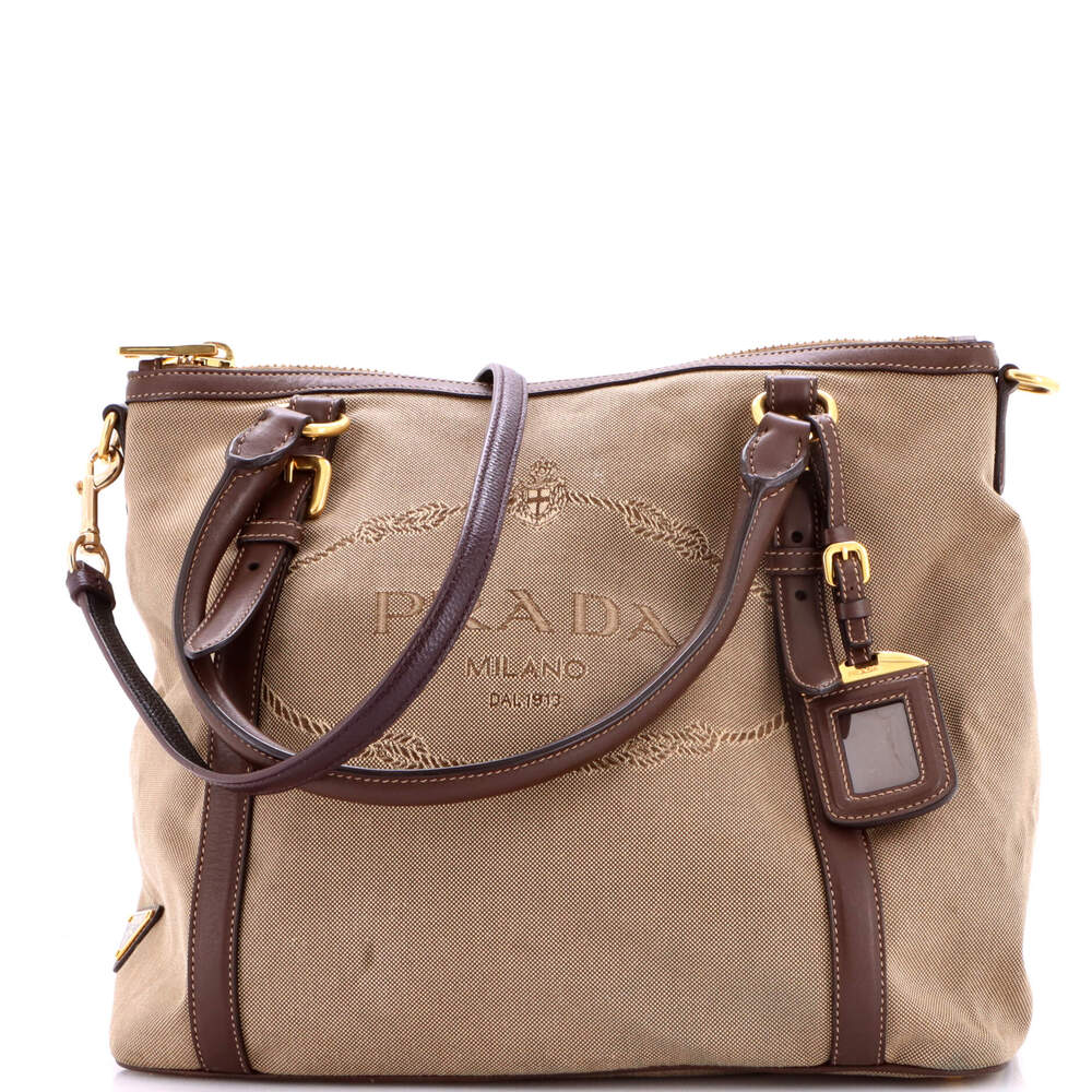 Prada Logo Convertible Tote Canvas With #259047P63B